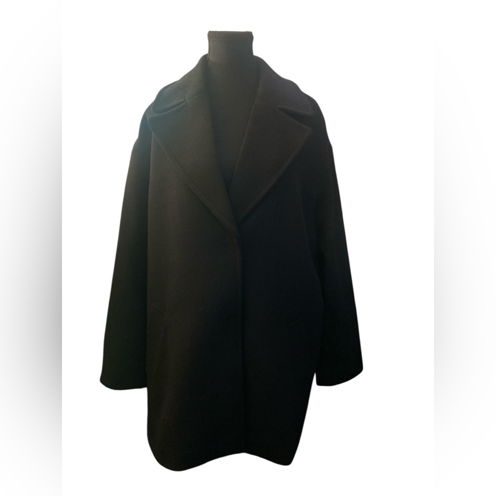 Express Black Pea Coat with High Collar M NWT